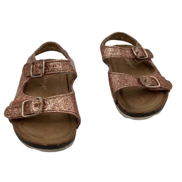 Cat & Jack Rose Gold Ankle Strap Sandals Size 5 Toddler Girl's - Picture 1 of 8